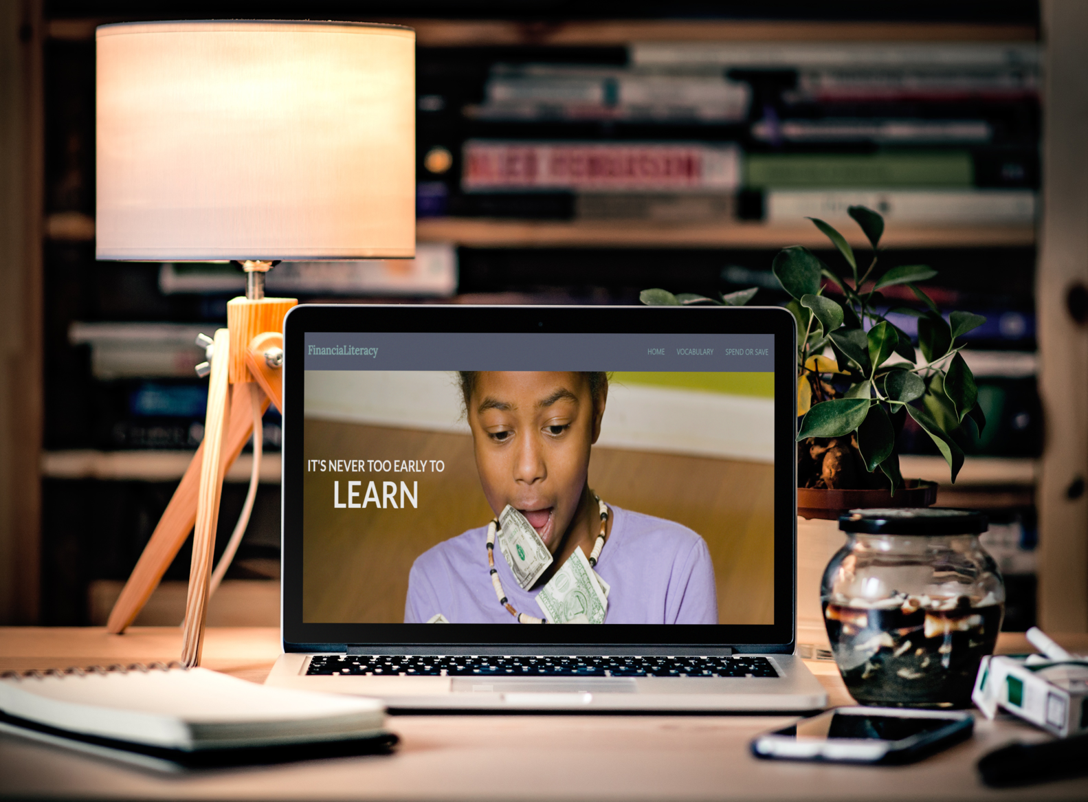 screenshot of financial lit page